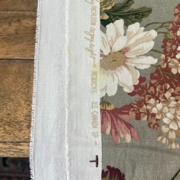 Upholstery-Weight Fabric Floral Screen Print Design by Richloom 57" X 104" yards - Picture 5 of 8